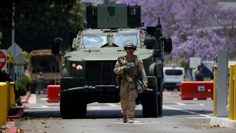 Marineinfanteristen vor Anti-Trump-Protesten in Los Angeles eingetroffen