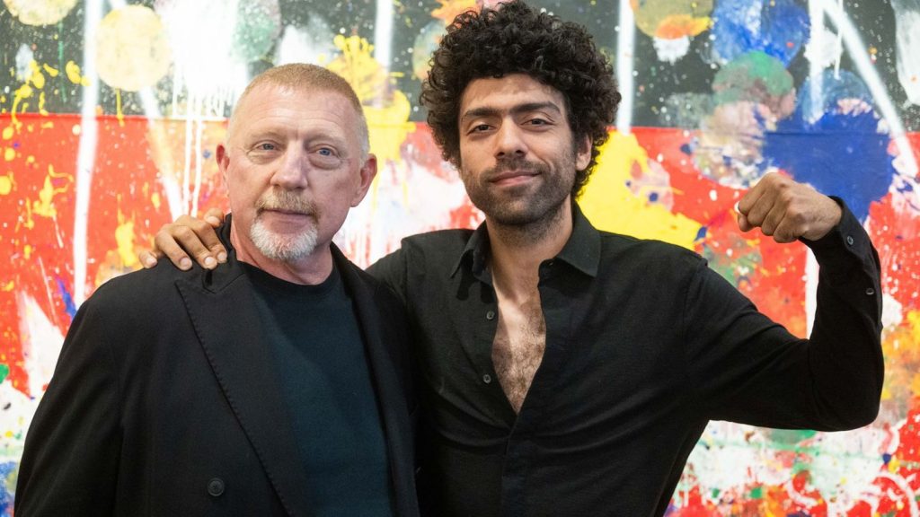 Kunstauktion: Noah Becker macht Kunst mit Bällen - für guten Zweck