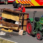 Unfall mit Kutsche: Kutschenanhänger umgekippt: Elf Verletzte