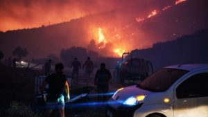 Starker Wind facht Waldbrände im Westen der Türkei an