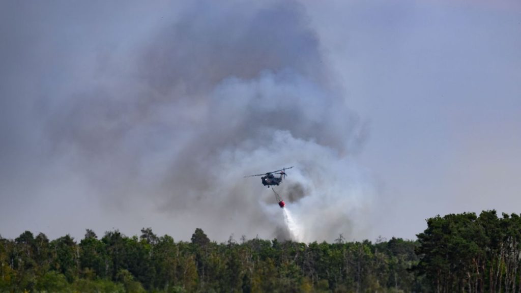 Waldbrand: Lage beim Waldbrand in der Gohrischheide bleibt weiter ernst