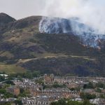 Flammen: Brand auf Berg in Edinburgh