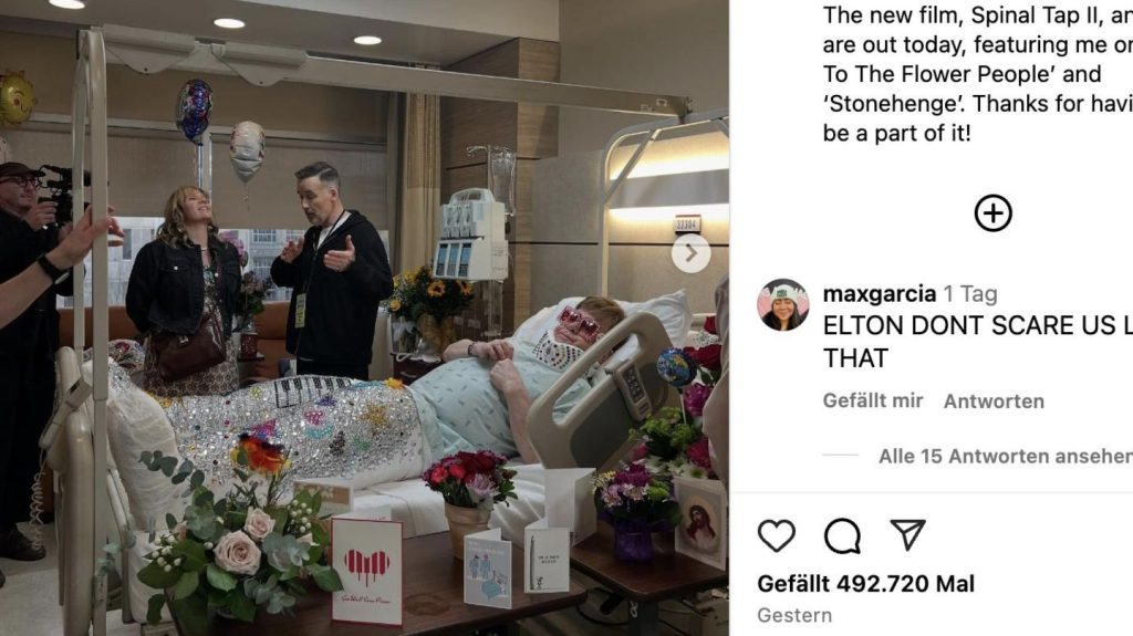 Leute von heute : Elton John schockt Fans mit Glitzer-Gips