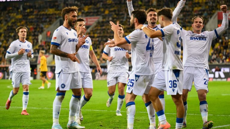 2. Fußball-Bundesliga: Karlsruher SC verschenkt Auswärtssieg in Dresden