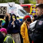 Treffen: Proteste vor AfD-Parteitag in Jüterbog
