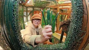 Kunst zum Mitmachen: 500.000 Bleistifte in Holzhaus – Werk soll weiter wachsen